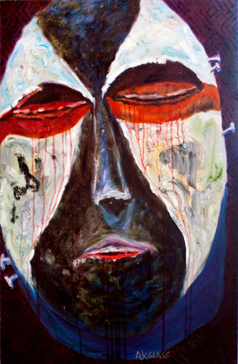 Death Mask--Painting of an African Mask