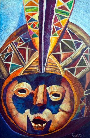 Maiden Spirit Mask--Painting of an African Mask
